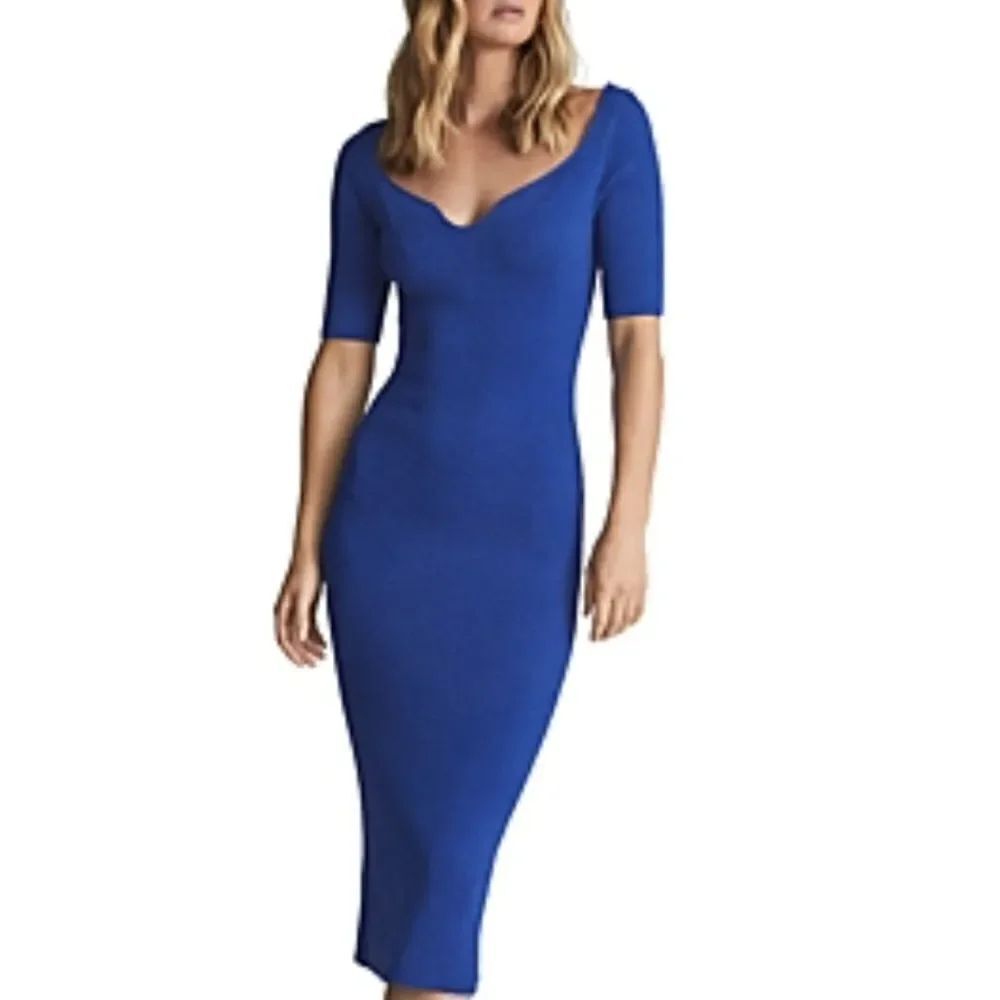 BRAND NEW BISOU BISOU WITHD V-NECKLINE BODYCON DRESS